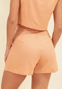 Short Linho Com Prega E Bolso Faca