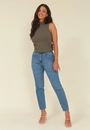 Calça Jeans Mom Bigodes