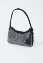 Bolsa Pu Baguete Strass