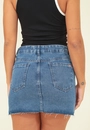 Saia Jeans Curta Cintura Média