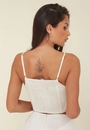 Blusa Cropped Em Algodao Com Alca E Bordado
