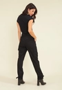 Calça Baggy Em Algodão E Cós Com Cinto