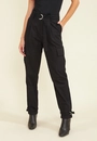 Calça Baggy Em Algodão E Cós Com Cinto
