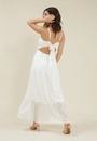 Vestido Longo Algodao Com Fio Lurex Alca Abertura Costa