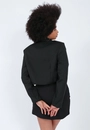 Blazer Cropped Manga Longa Crepe