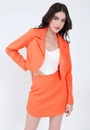 Blazer Cropped Manga Longa Crepe