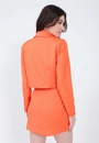 Blazer Cropped Manga Longa Crepe