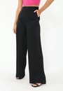 Calça Rayon Cetim Reta Bolso Faca
