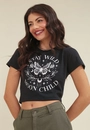 Blusa Cropped Em Cotton Manga Curta Stay Wild