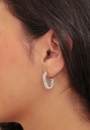 Brinco Oval Com Strass