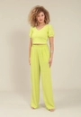 Calça Viscose Twill Wide Leg Prega