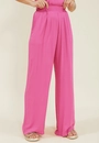 Calça Viscose Twill Wide Leg Prega