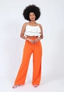 Calça Viscose Twill Wide Leg Prega