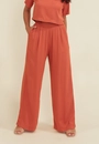 Calça Viscose Twill Wide Leg Prega