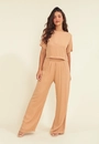 Calça Viscose Twill Wide Leg Prega