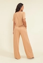 Calça Viscose Twill Wide Leg Prega