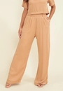 Calça Viscose Twill Wide Leg Prega