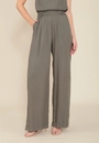 Calça Viscose Twill Wide Leg Prega