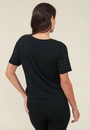 Blusa Manga Curta Aplique Strass