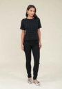 Blusa Manga Curta Aplique Strass