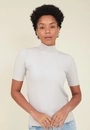 Blusa Tricô Lurex Gola Alta