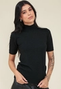 Blusa Tricô Lurex Gola Alta