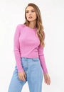 Blusa Tricô Manga Longa Canelada