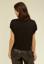 Blusa Malha Texturizada Manga Curta Babado