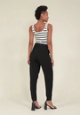 Calça Crepe Prega Bolso Faca