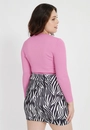 Blusa Tricô Manga Longa Canelada