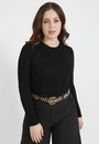 Blusa Tricô Manga Longa Canelada