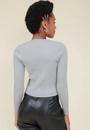 Blusa Tricô Manga Longa Canelada