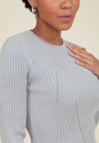 Blusa Tricô Manga Longa Canelada