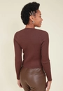 Blusa Tricô Manga Longa Canelada