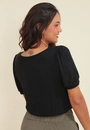 Blusa Malha Flamê Manga Curta Elástico Barra