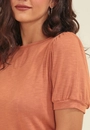 Blusa Malha Flamê Manga Curta Elástico Barra