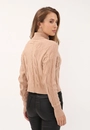 Blusa Tricô Trança Gola Alta