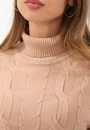 Blusa Tricô Trança Gola Alta