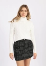 Blusa Tricô Trança Gola Alta