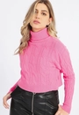Blusa Tricô Trança Gola Alta