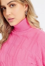 Blusa Tricô Trança Gola Alta
