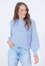 Blusa Tricô Chenile Manga Longa Bufante