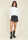 Blusa Tricô Chenile Manga Longa Bufante