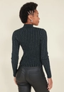 Blusa Em Tricô Canelado Com Lurex Gola Alta