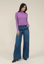 Blusa Em Tricô Canelado Com Lurex Gola Alta