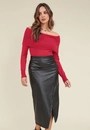 Blusa Tricô Ombro a Ombro