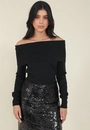 Blusa Tricô Ombro a Ombro