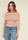 Blusa Tricô Ombro a Ombro