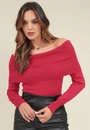 Blusa Tricô Ombro a Ombro