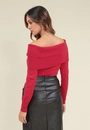 Blusa Tricô Ombro a Ombro